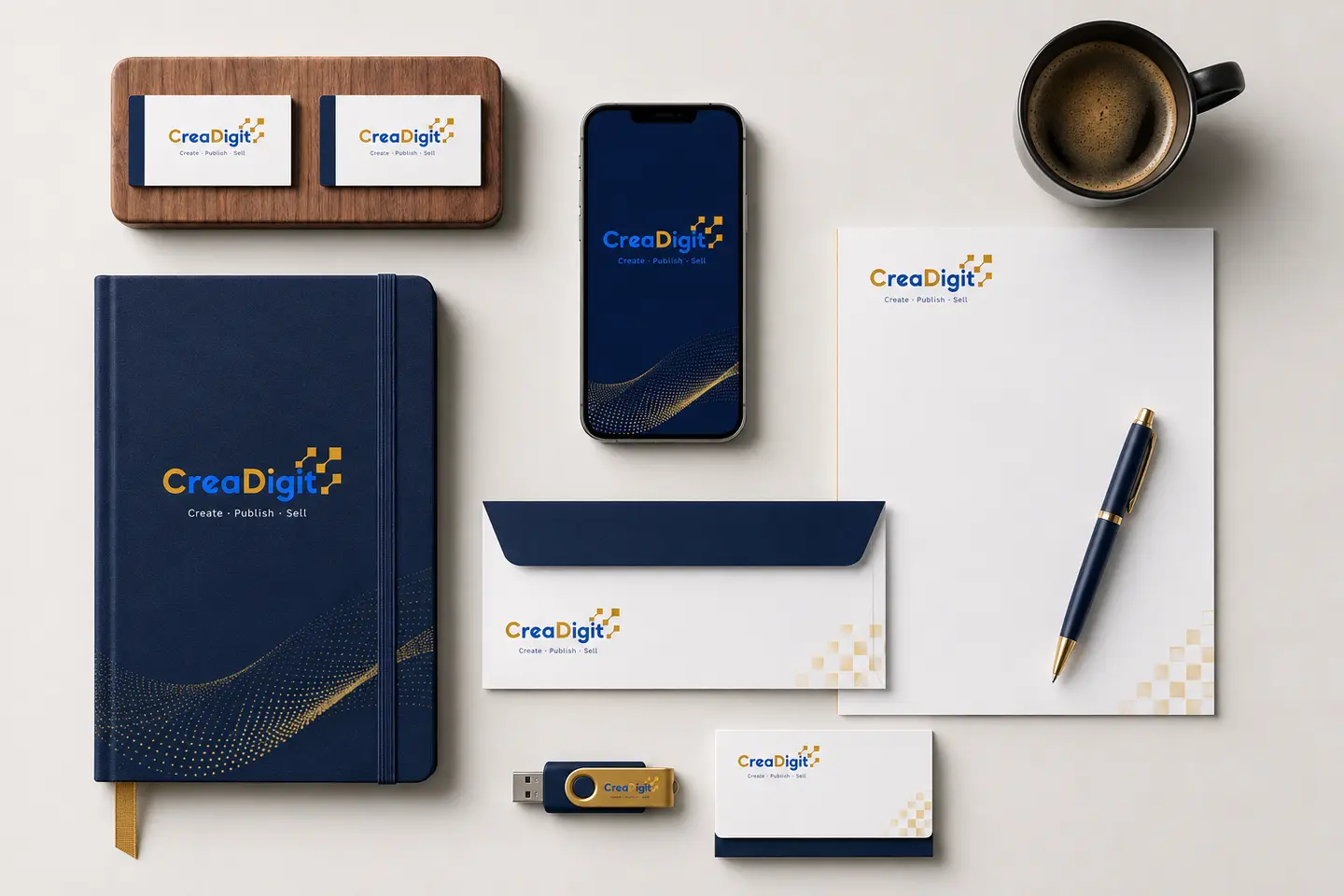 Accessoires de bureau CreaDigit créés par le Brand Studio